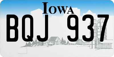 IA license plate BQJ937