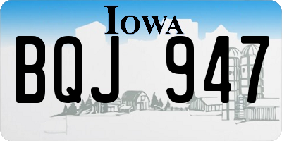 IA license plate BQJ947