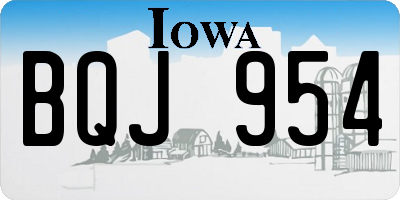 IA license plate BQJ954