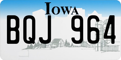 IA license plate BQJ964