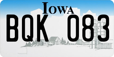 IA license plate BQK083