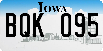IA license plate BQK095