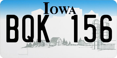 IA license plate BQK156