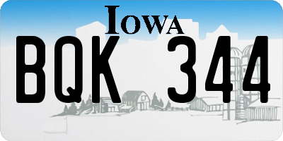 IA license plate BQK344
