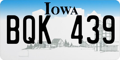 IA license plate BQK439