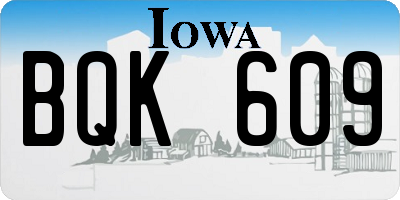 IA license plate BQK609