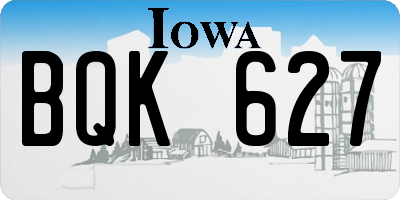 IA license plate BQK627