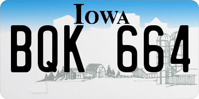 IA license plate BQK664