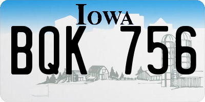 IA license plate BQK756
