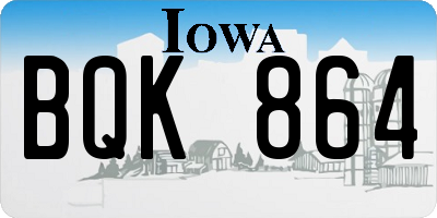 IA license plate BQK864