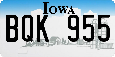 IA license plate BQK955