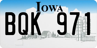 IA license plate BQK971