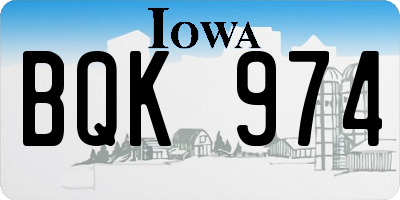 IA license plate BQK974