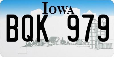 IA license plate BQK979