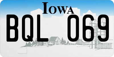 IA license plate BQL069