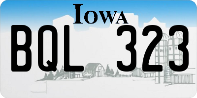 IA license plate BQL323
