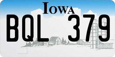 IA license plate BQL379