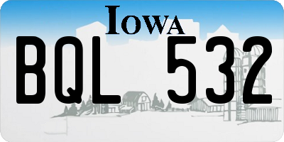 IA license plate BQL532