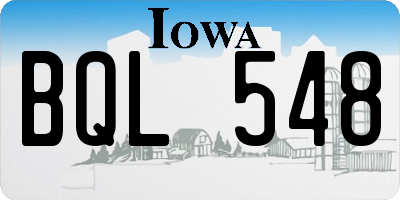 IA license plate BQL548