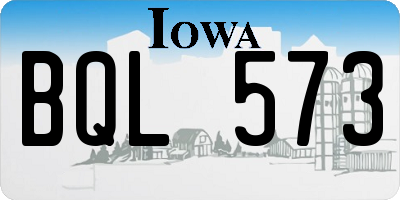 IA license plate BQL573