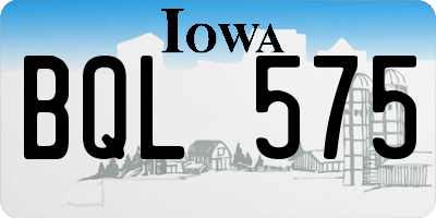 IA license plate BQL575