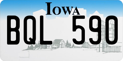 IA license plate BQL590