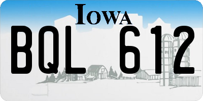 IA license plate BQL612