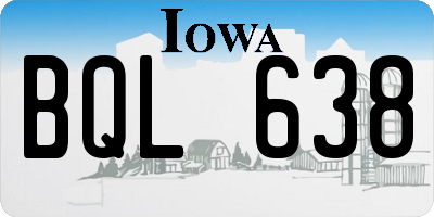 IA license plate BQL638