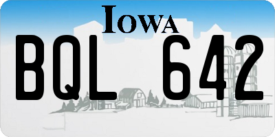 IA license plate BQL642