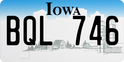 IA license plate BQL746