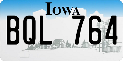 IA license plate BQL764