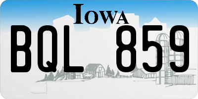 IA license plate BQL859