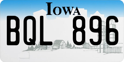 IA license plate BQL896