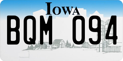 IA license plate BQM094