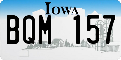IA license plate BQM157