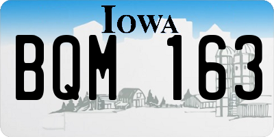 IA license plate BQM163