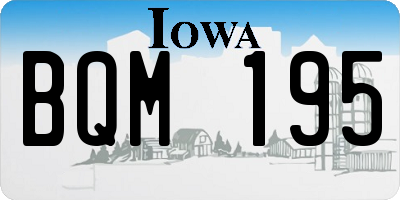 IA license plate BQM195