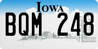 IA license plate BQM248