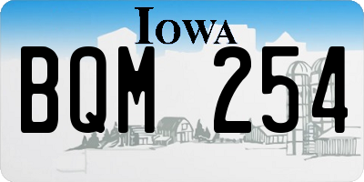 IA license plate BQM254