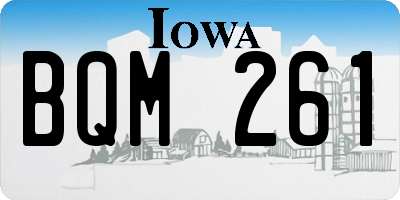 IA license plate BQM261