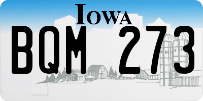 IA license plate BQM273