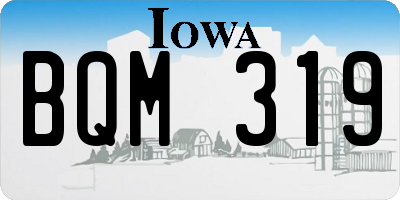 IA license plate BQM319