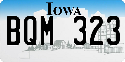 IA license plate BQM323