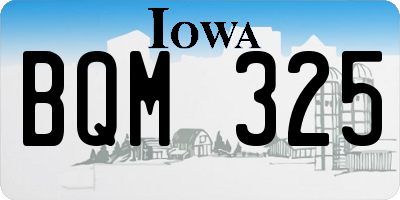 IA license plate BQM325