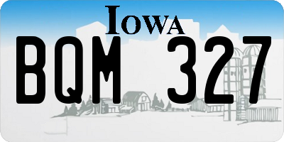 IA license plate BQM327