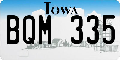 IA license plate BQM335