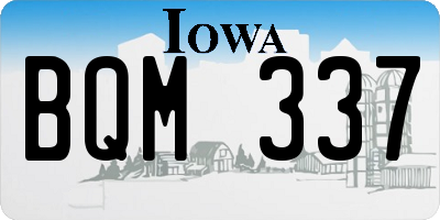 IA license plate BQM337