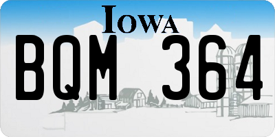 IA license plate BQM364