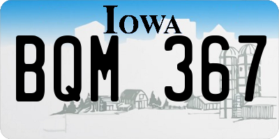 IA license plate BQM367