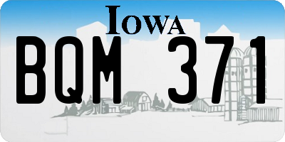 IA license plate BQM371